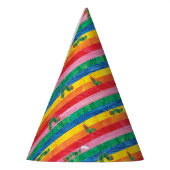 Chapeaux De Fètes Eric Carle | Caterpillar Rainbow Stripe Motif (Gauche)