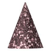 Chapeaux De Fètes Étincelles roses de parties scintillantes de Faux (Dos)