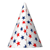 Chapeaux De Fètes étoile rouge, blanche et bleue patriotique (Dos)