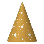 Chapeaux De Fètes Étoiles décoratives sur fond doré (Gauche)