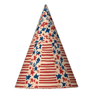 Chapeaux De Fètes Étoiles rouges et bleues et rayures 4 juillet