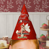 Chapeaux De Fètes Fairy First Birthday Mushroom Red Polka dot