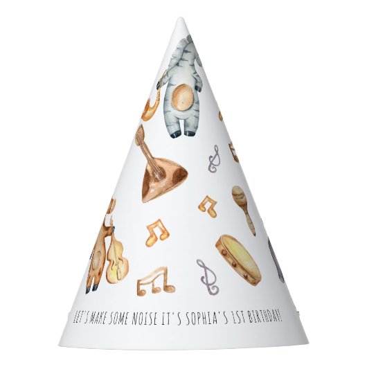 Chapeaux De Fètes Faisons du bruit Animaux africains Anniversaires d (Devant)