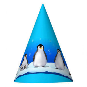 Chapeaux De Fètes Famille Penguin