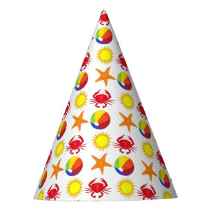 Chapeaux De Fètes Famille Plage Vacances Starfish Crab Beachball Sun