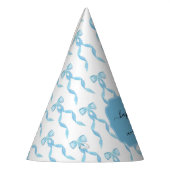 Chapeaux De Fètes Fancy Aquarelle Bleu Bow Anniversaire (Gauche)