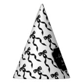 Chapeaux De Fètes Fancy Aquarelle Noir Bow Anniversaire (Gauche)