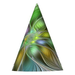 Chapeaux De Fètes Fantaisie de fleurs colorées abstraite moderne fra