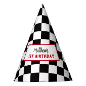 Chapeaux De Fètes Fast One 1st birthday Boy Racing Car  (Devant)