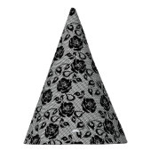 Chapeaux De Fètes Faux Black Lace Rose Casquette de la fête des pêch (Droite)