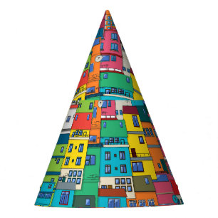 Chapeaux De Fètes favela urbaine brésilienne : arrière - plan coloré