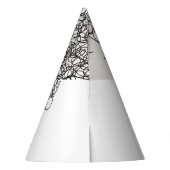 Chapeaux De Fètes Femme de mode : Lignes noires Graphiques (Dos)