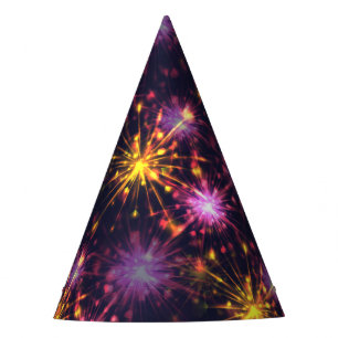 Chapeaux De Fètes Festive feux d'artifice des coeurs