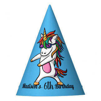 Chapeaux De Fètes Fête Bleue Comme Un Anniversaire De La Licorne