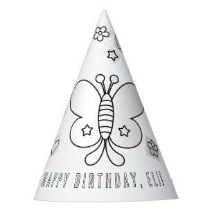 Chapeaux De Fètes Fête d'anniversaire aux papillons -Couleur de votr