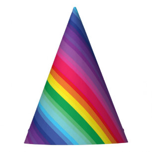 Chapeaux De Fètes Fête d'anniversaire colorée d'arc-en-ciel de mod