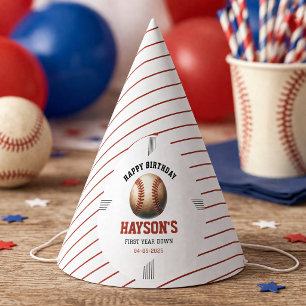 Chapeaux De Fètes Fête d'anniversaire de baseball de la première ann