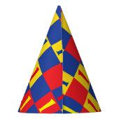 Chapeaux De Fètes Fête d'anniversaire de bleu jaune rouge de (Dos)