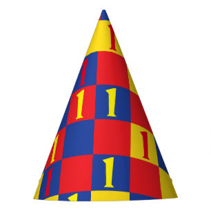 Chapeaux De Fètes Fête d'anniversaire de bleu jaune rouge de