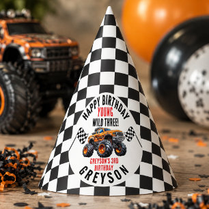 Chapeaux De Fètes Fête d'anniversaire de camions monstres pour enfan