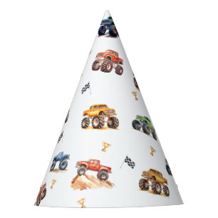 Chapeaux De Fètes Fête d'anniversaire de camions monstres pour enfan