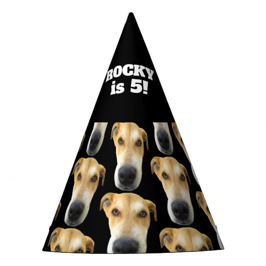 Chapeaux De Fètes Fête d'anniversaire de chien Photo personnalisée p (Devant)