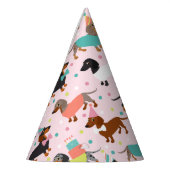 Chapeaux De Fètes Fête d'anniversaire de Dachshund (Gauche)