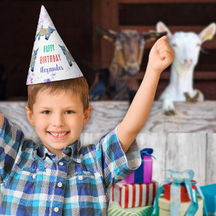 Chapeaux De Fètes Fête d'anniversaire de la ferme des chèvres