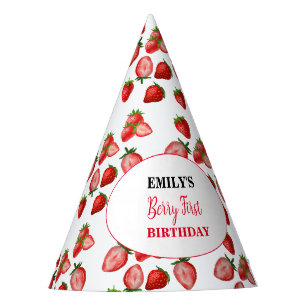 Chapeaux De Fètes Fête d'anniversaire de la fraise Berry Sweet