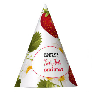 Chapeaux De Fètes Fête d'anniversaire de la fraise   Berry Sweet