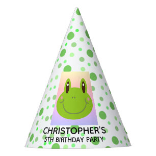 Chapeaux De Fètes Fête d'anniversaire de la grenouille personnalisée