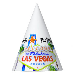 Chapeaux De Fètes Fête d'anniversaire de Las Vegas personnalisée