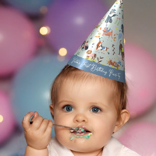 Chapeaux De Fètes Fête d'anniversaire du chiot chien bleu Let's Pawt