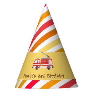 Chapeaux De Fètes Fête d'anniversaire du moteur de tir de camion-feu