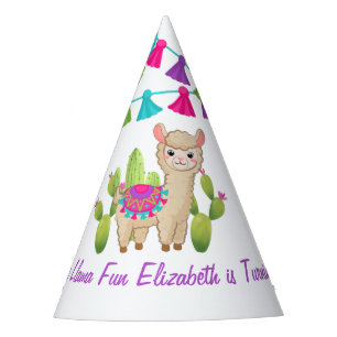 Chapeaux De Fètes Fête d'anniversaire enfant Fun Llama Rose Violet C