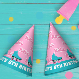 Chapeaux De Fètes Fête d'anniversaire Groovy Retro Rainbow de patin