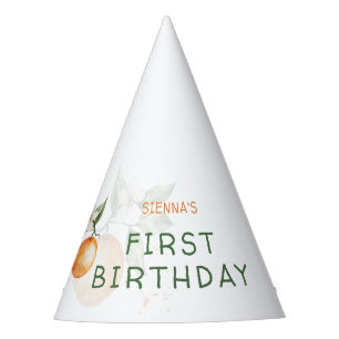 Chapeaux De Fètes Fête d'anniversaire Little Cutie Citrus Orange