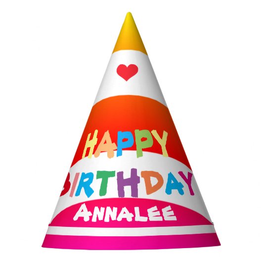Chapeaux De Fètes Fête d'anniversaire Nom personnalisé Cool mignon (Devant)