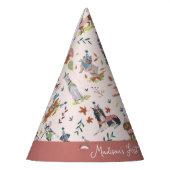 Chapeaux De Fètes Fête d'anniversaire Pawty Pink Chien Chiot (Gauche)