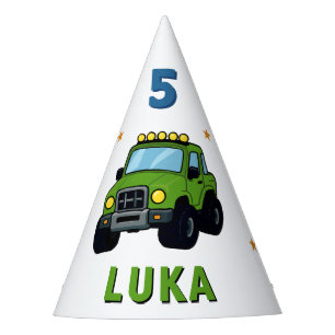 Chapeaux De Fètes Fête d'anniversaire personnalisée de camion monstr