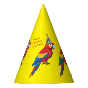 Chapeaux De Fètes Fête d'anniversaire pour enfants avec perroquet
