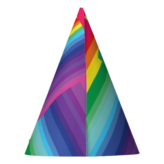 Chapeaux De Fètes Fête d'anniversaire Rainbow (Dos)