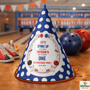 Chapeaux De Fètes Fête d'anniversaire Retro Bowling 1re année – Enfa