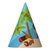 Chapeaux De Fètes Fête d'anniversaire rose de fille de pirate (Gauche)