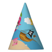 Chapeaux De Fètes Fête d'anniversaire rose de fille de pirate (Droite)