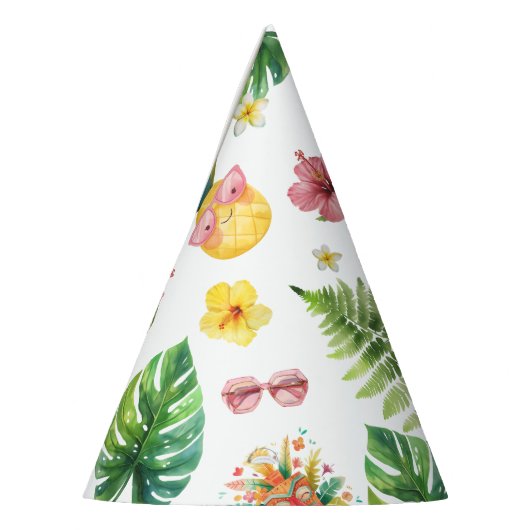 Chapeaux De Fètes Fête d'anniversaire Tropical Hawaii Aloha (Gauche)