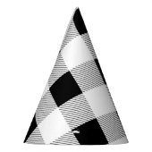 Chapeaux De Fètes fête de ferme rustique plaid noir et blanc de buff (Gauche)