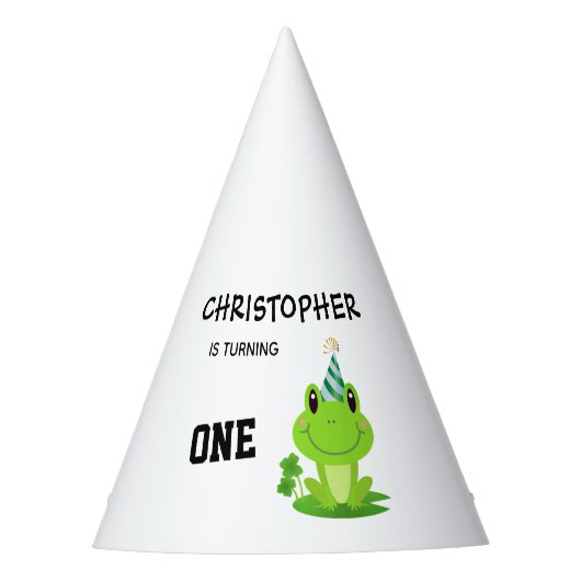 Chapeaux De Fètes Fête de grenouille Premier anniversaire marécage v (Devant)