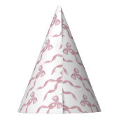 Chapeaux De Fètes Fête de l'Aquarelle rose Bow Anniversaire (Dos)