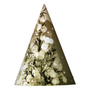 Chapeaux De Fètes Fête de Noël Arbre d'Or brillant Étincelles